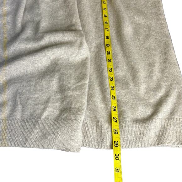 C by Bloomingdale’s Cashmere Open Front Cardigan Women’s Large Oatmeal Cream - Picture 9 of 11